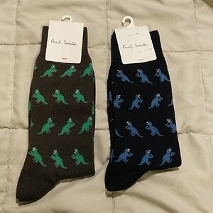 Paul Smith Men's Socks with Dinosaur Design